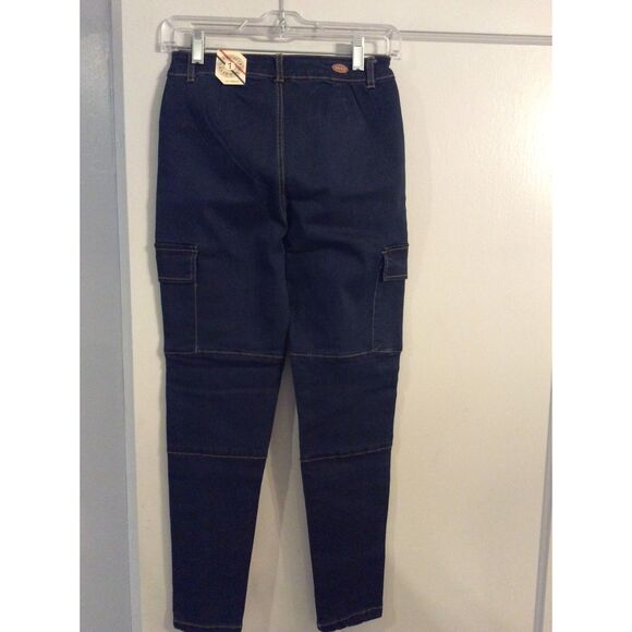 New NWT Denim Blvd Size 1 Super High Waist Carpenter Jeans Stretch - Picture 2 of 5